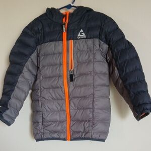 Gerry Weber Kids Puffer Jacket - Dark Gray and Bright Orange